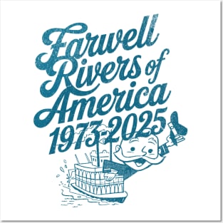 Farwell Rivers of America 1973-2025 Vintage Distressed Design Posters and Art